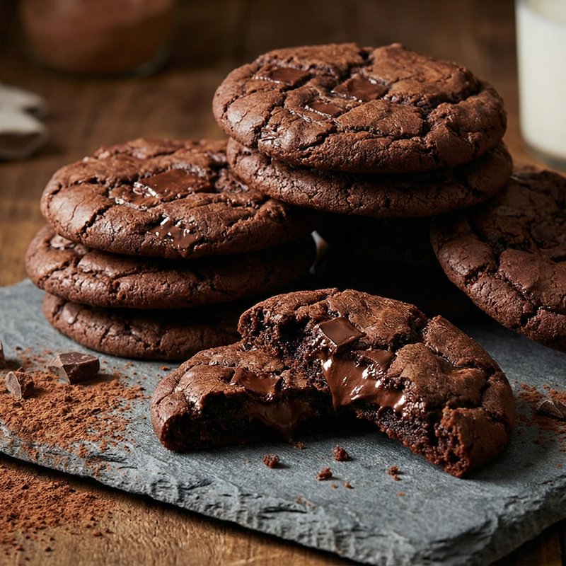 Double Chocolate Protein Cookies